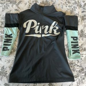 Pink Halfzip Workout Sweater